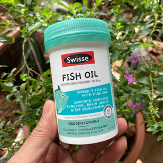 (Hàng Úc) Viên dầu cá Swisse Kids Fish Oil 60 viên, giúp tăng cường trí não, chức năng nhận thức và duy trì thị lực