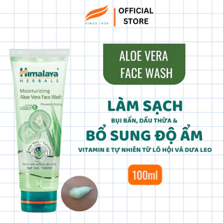 Sữa rửa mặt dưỡng ẩm và sáng mịn da Himalaya Moisturizing Aloe Vera Face Wash 100ml