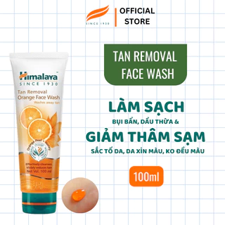 Sữa rửa mặt cam mật ong loại bỏ sạm nám Himalaya Tan Removal Orange Face Wash 100ml
