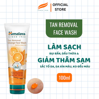 [ HB- Gift] Sữa rửa mặt cam mật ong loại bỏ sạm nám Himalaya Tan Removal Orange Face Wash 100ml