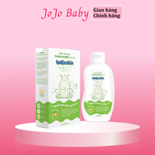 Nước tắm gội thảo dược cho bé Kutieskin 200ml, làm sạch dịu nhẹ, chăm sóc và bảo vệ da bé