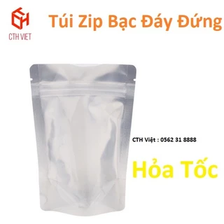 [1 Cái] Túi Zip Bạc - Hàng Sài Gòn Đáy Đứng 1 Mặt Bạc 1 Mặt Trong .1 Chiếc Túi Zip Đáy Đứng Đựng Thực Phẩm Cao Cấp