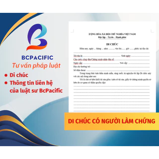 Di chúc có người làm chứng