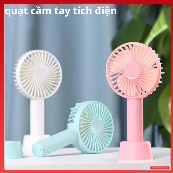 Quạt Cầm tay, Quạt tích điện mini cầm tay để bàn nhỏ gọn dễ thương 3 tốc độ gió N9 có pin sạc đi kèm,Bảo hành 12 Tháng