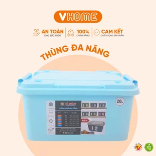 Thùng Nhựa Đựng Đồ 20L Có Bánh Xe Nhựa VĨ HƯNG - 6814