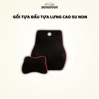 Gối tựa đầu và lưng cao su non ngồi ghế ô tô