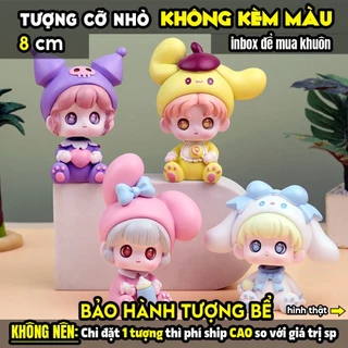 Tượng tô màu, BÉ COSPLAY MY MELODY, 4 KIỂU, size M, tô tượng thạch cao (Không kèm màu), luyện vẽ, tượng trắng decor