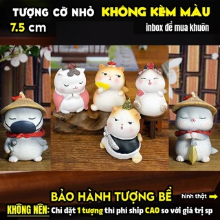 Tượng tô màu, MÈO CUNG ĐÌNH, 6 KIỂU, size S-M, tô tượng thạch cao (Không kèm màu), luyện vẽ, tượng trắng decor