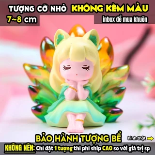 Tượng tô màu, CỬU VỸ TỶ TỶ, size L, tô tượng thạch cao (Không kèm màu), luyện vẽ, tượng trắng decor