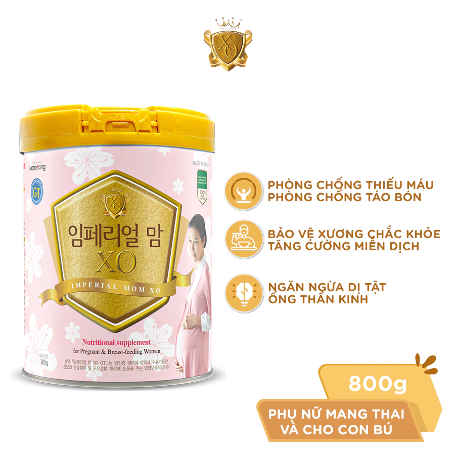 Sữa Bột Namyang Imperial Mom XO GT 800g (mẹ mang thai và cho con bú) được nhập khẩu từ VPMilk