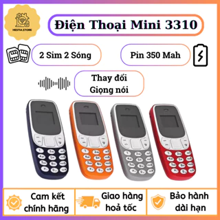 Điện thoại mini L8Star 3310 siêu nhỏ - 2 sim 2 sóng, Bluetooth, Đổi giọng nói, Lắp thẻ nhớ nghe nhạc Bảo hành 6 tháng