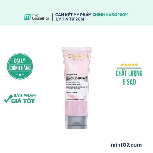 Sữa Rửa Mặt Loreal Glycolic Bright 100ml