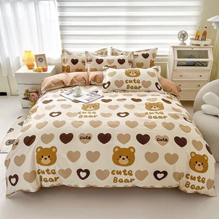 Bộ chăn ga gối cotton poly kity hồng Bo Décor