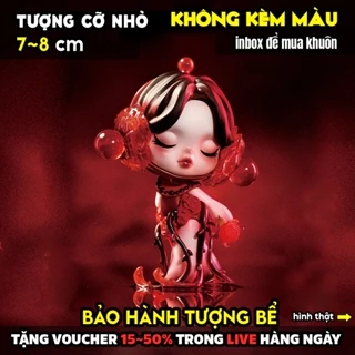 Tượng tô màu, SKULLPANDA 3D VALENTINE, size S, tô tượng thạch cao (Không kèm màu), luyện vẽ, tượng trắng decor