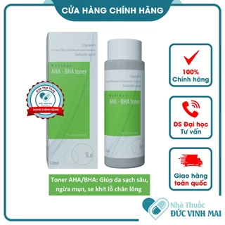 Toner Maxibac AHA-BHA pH 5.5 cấp ẩm, phục hồi da Chai 120ml Medimap