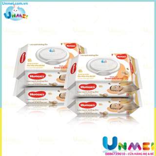 Huggies Thùng 4 Gói Khăn giấy ướt Huggies 72 tờ Mùi Hương Dịu Nhẹ Dễ chịu Chiếc Xuất Bơ Hạt Mỡ Dưỡng Da