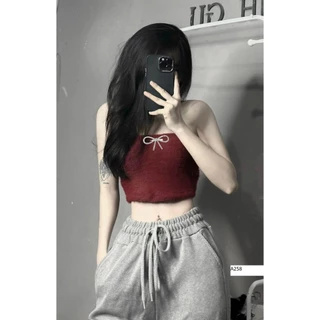 (Có tag đá xinh xắn) Áo CropTop Nữ, Áo Ống Lông Giả Màu Trơn Không Dây Ôm Dáng Vừa Vặn Cho Nữ - A28