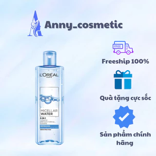 Nước tẩy trang 3-in-1 . Sản phẩm thích hợp với cả Da Dầu và Da Nhạy Cảm L'Oreal Paris Micellar Water| Loreal 400ml