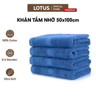 Khăn Tắm Lotus Cỡ Nhỡ 50x100cm, 100% Cotton Cao Cấp Mềm Mịn Thấm Hút Không Ra Màu