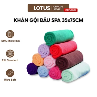 Khăn Gội Đầu Spa 35x75cm 100% Microfiber Cao Cấp Mềm Mịn Thấm Hút Không Ra Màu - LOTUS PREMIUM