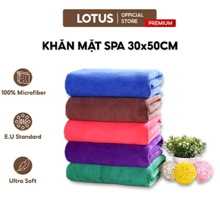 Khăn mặt Spa 30x50cm, 100% MICROFIBER, siêu mềm mịn, thấm hút, dày dặn - LOTUS PREMIUM