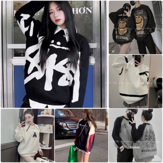 Áo Nỉ Sweater Chất Nỉ Ngoại In Nhiều Chữ Và Các Mẫu Sweater Nỉ Hot Form Rộng Unisex Nam Nữ Ulzang Hot 2024