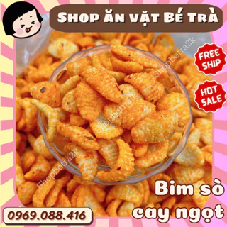 (Tặng kèm 1 gói bò thơm cay) Bim snack sò đỏ sấy tẩm cay ngọt, đồ ăn vặt |gói 250gr|