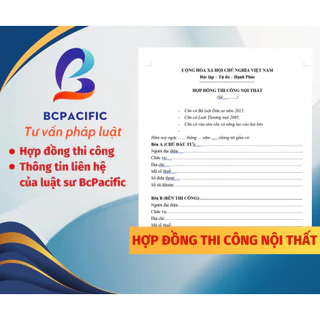 Hợp đồng thi công nội thất