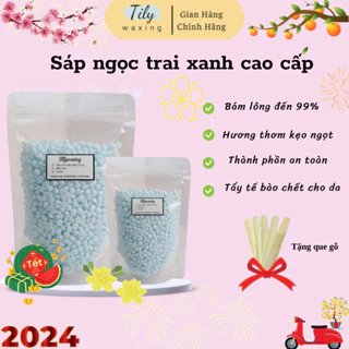 Sáp Wax Lông  Nhũ Xanh Siêu Bám Lông Cao Cấp  Nhà TILYWAXING  ,Chuyên Dùng Wax Body Cơ Thể (TẶNG QUE)