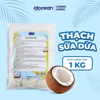 Thạch sữa dừa 1kg - Hùng Chương - Thạch dừa phù hợp với nhiều loại thức uống như trà trái cây, cacao sữa dừa, trà sữa,..