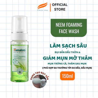 [HSD: 30.11.2024] Sữa rửa mặt tạo bọt ngăn ngừa mụn Himalaya Purifying Neem Foaming Face Wash 150ml