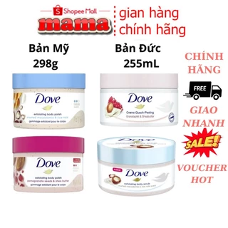 [ Bản Đức - Mỹ ] Tẩy Da Chết Toàn Thân DOVE Chăm Sóc Da Dưỡng Trắng Cấp Ẩm Exfoliating Body Polish Chính Hãng