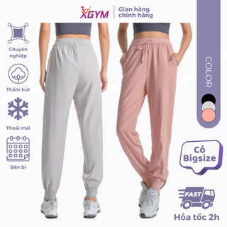 Quần jogger dài lưng cao chơi thể thao cho nữ thích hợp tập gym, yoga, chạy bộ, đạp xe XGYM có big size X8805