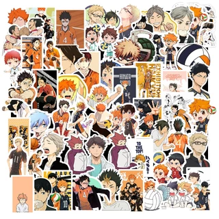 Set 50 Sticker Hình Anime Haikyuu – Decal Trang Trí Xe - Điện Thoại - Laptop - Nón Bảo Hiểm | Chống Nước