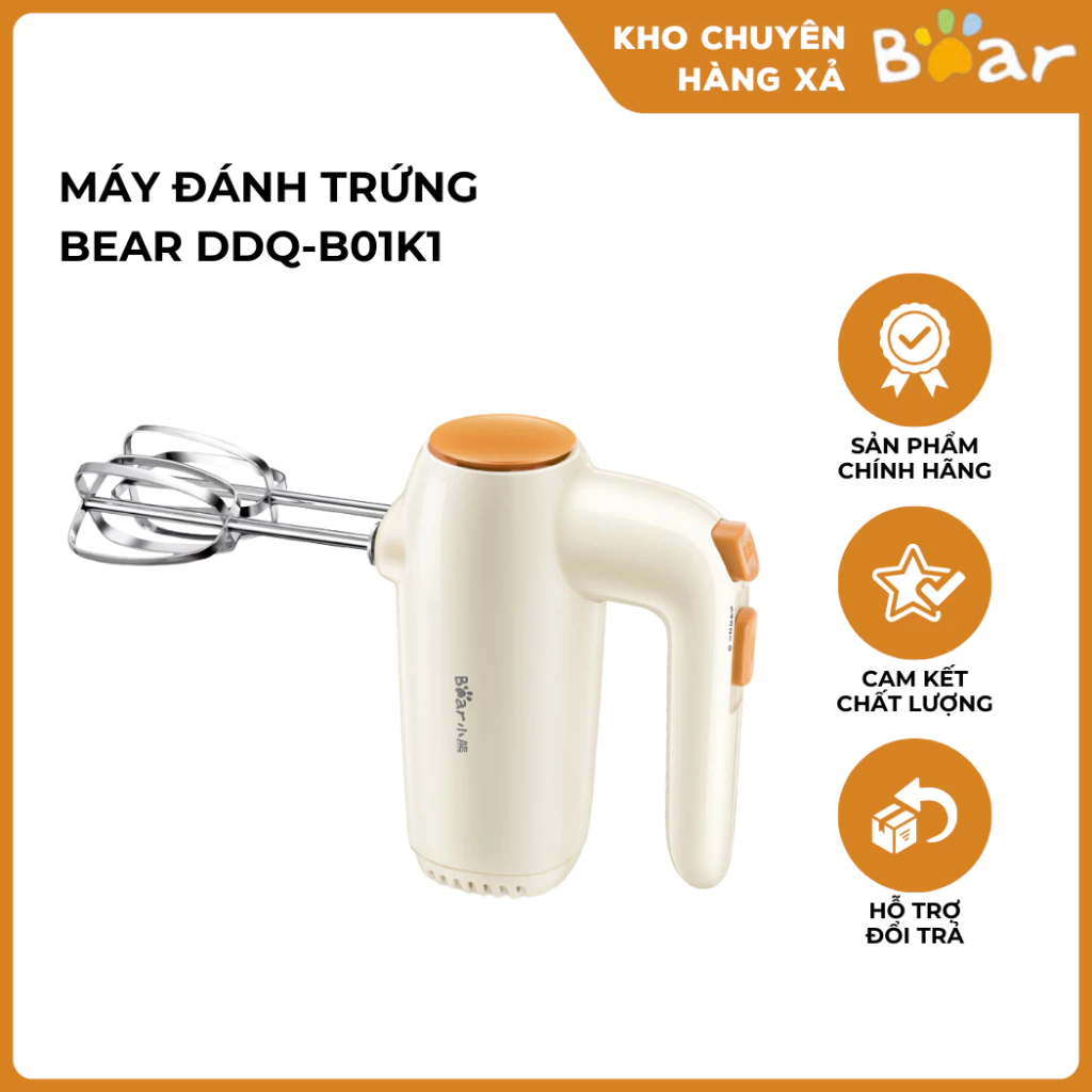 Máy Đánh Trứng Cầm Tay Mini Bear DDQ-B01K1 5 Tốc Độ Tiết Kiệm Điện Chống Quá Nhiệt Dụng Cụ Làm Bánh
