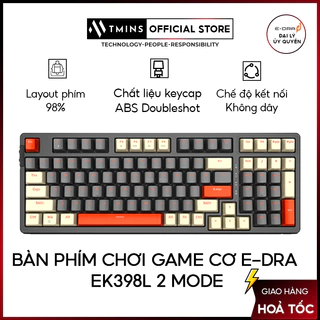 Bàn phím chơi game cơ E-DRA EK398L (Kết nối Bluetooth/2.4Ghz) - Hàng chính hãng