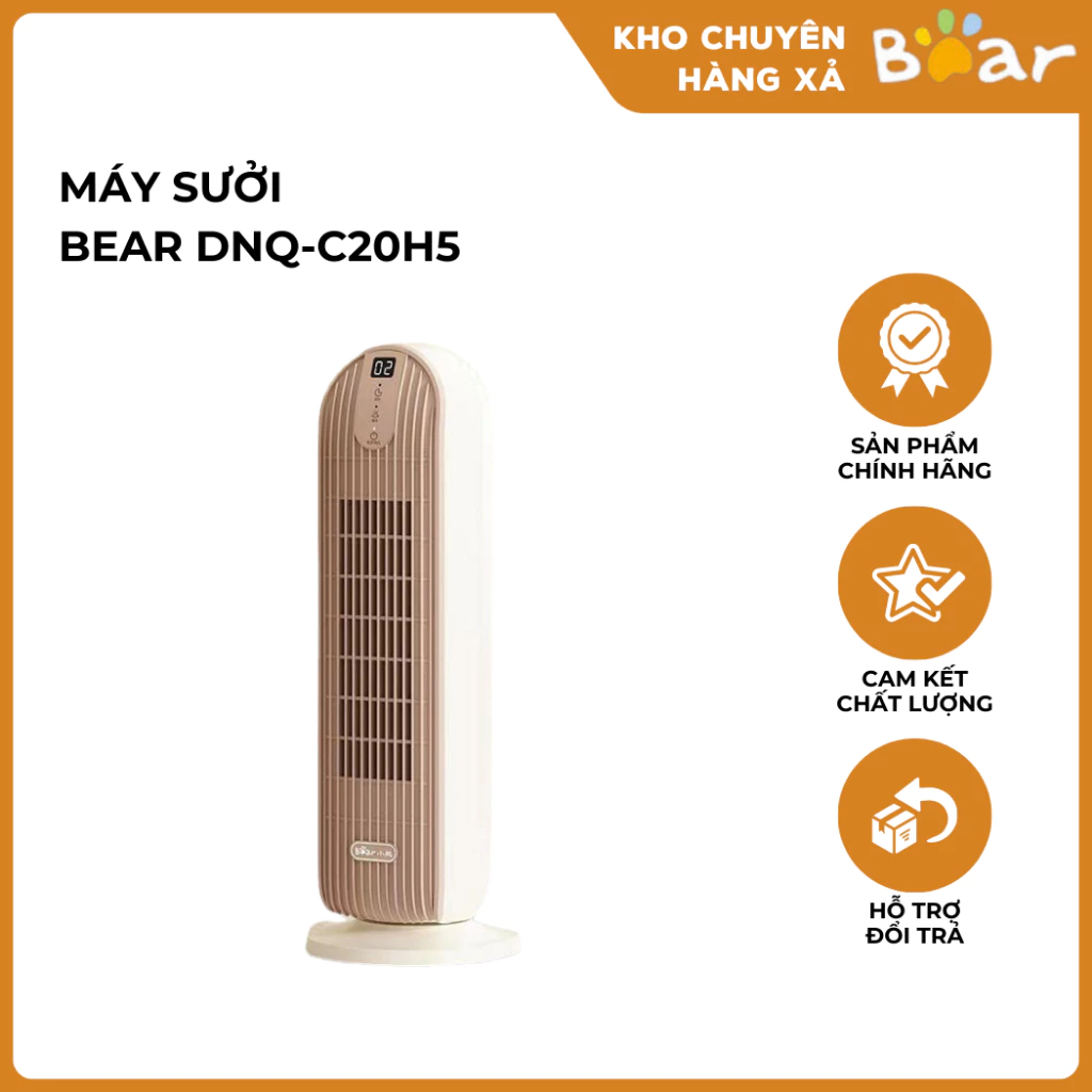Quạt Sưởi Ấm Bear DNQ-C20H5 Dáng Đứng Bản Cao Cấp Tự Động Xoay An Toàn Dễ Sử Dụng Tiết Kiệm Điện Năng