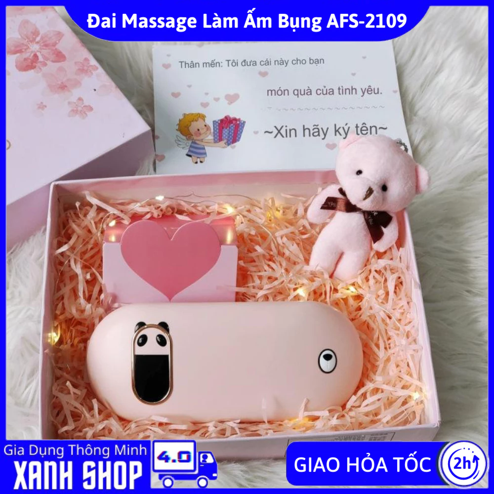 Đai massage làm ấm bụng AFS-2109, Chườm nóng hỗ trợ giảm đau bụng kinh,giảm eo,điều hòa nội tiết tố,..dành cho chị em