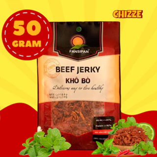 Khô Bò Sợi Fansipan 50g Chính Hãng Cay Cay Ngon Ngon Hương Vị Đậm Đà