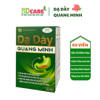 Dạ Dày Quang Minh - 60 Viên - Hỗ Trợ Giảm Viêm Loét Bảo Vệ Niêm Mạc Dạ Dày Tiêu Hóa Khỏe Mạnh Hơn BDcare