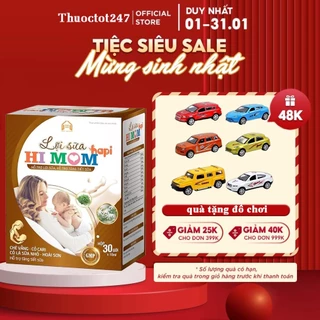 Lợi Sữa Hi Mom - Giúp Tăng Tiết Sữa,Mát Sữa,Thông Tắc Tuyến Sữa,Lợi Sữa Hapi - Hộp 30 gói