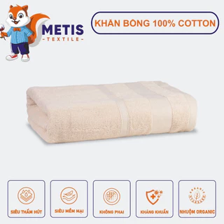 Khăn gội đầu, tắm, mặt METIS 34x70cm cotton cao cấp cho spa/ gia đình/khách sạn G11