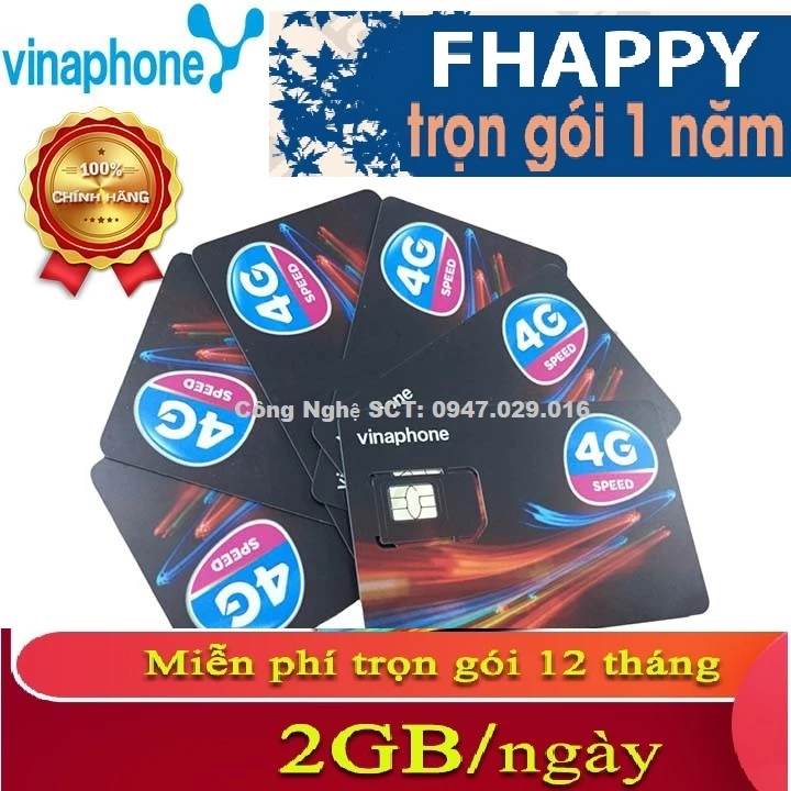 Sim 4G TD49 Happy D500 U1500 VD149 Các loại từ 5gb/tháng 2GB/ngày đến 17GB/ngày lựa chọn sim theo nhu cầu sử dụng-1 năm