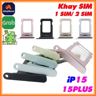 Khay Đựng Sim Thay Thế cho iPhone 15PLUS iPhone15 có Ron Chống Nước & Lẫy Giữ Sim