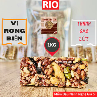 1Kg Thanh Gạo Lứt RONG BIỂN RIO, Ngũ Cốc Granola mix Hạt Dinh Dưỡng, Ăn Kiêng, Eatclean, Hỗ Trợ Giảm Cân Túi 1Kg, 500g .