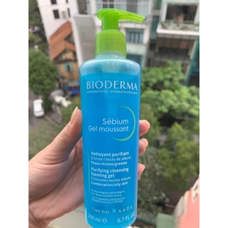 Sữa rửa mặt Bioderma Sebium Gel Moussant tạo bọt cho da dầu, da mụn và da hỗn hợp - 200ml, Senya Cosmetics