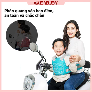 Đai đi xe máy cho bé từ 1-10 tuổi,phản quang vào ban đêm,vải thoáng khí,an toàn và chắc chắn