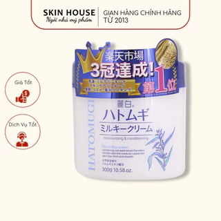 Kem Dưỡng Ẩm Trắng Da Ý Dĩ Hatomugi Moisturizing & Conditioning The Milky Nhật Bản 300g