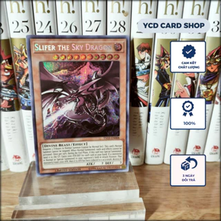 Thẻ bài yugioh chính hãng thần Osiris - Slifer the Sky Dragon (Alternate art) – Prismatic Secret Rare