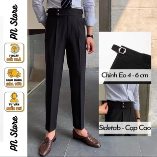 Quần Âu Cạp Cao Sidetab chỉnh eo chất tuyết hàn cao cấp Menswear Nam